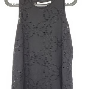 H&M black sleeveless eyelet top